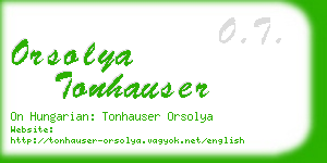 orsolya tonhauser business card